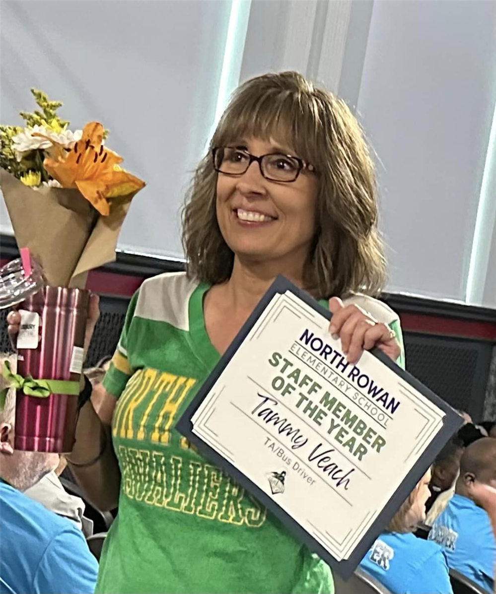  Woman accepting award