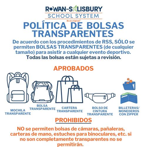 clear bag policy spanish