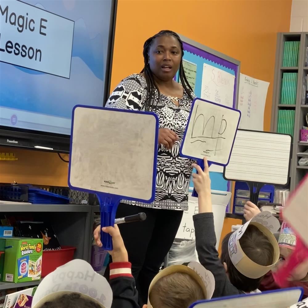  Natalier Currie engages with her students